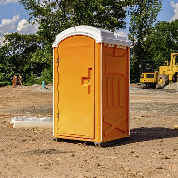 how often are the portable restrooms cleaned and serviced during a rental period in Anmoore West Virginia